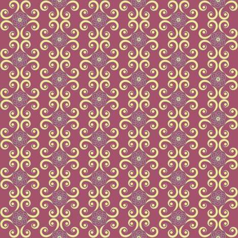 Dimpled Swirls in Yellow and Purple / Lavender fabric by fridabarlow on Spoonflower - custom fabric