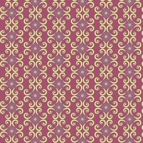 Dimpled Swirls in Yellow and Purple / Lavender