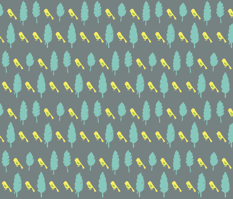 Candid Canaries fabric by oceanpien on Spoonflower - custom fabric