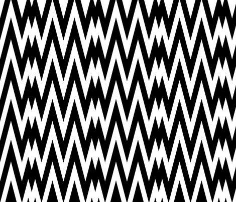 Black and White Chevron II. fabric by pond_ripple on Spoonflower - custom fabric