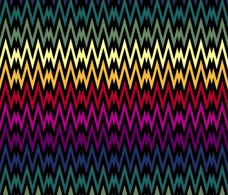 Rainbow Chevron II. fabric by pond_ripple on Spoonflower - custom fabric