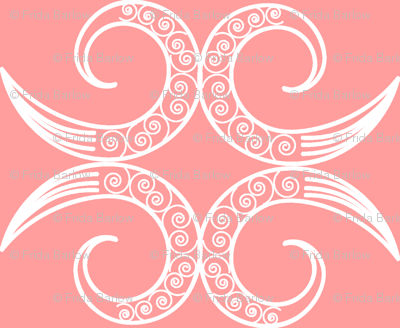 Mehndi Heart: Pink Coral