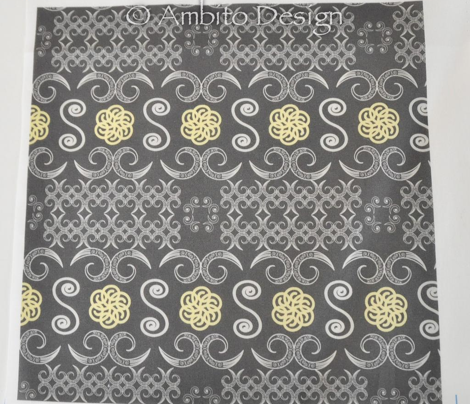 Tribal Banner in Charcoal Gray