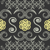Tribal Banner in Charcoal Gray