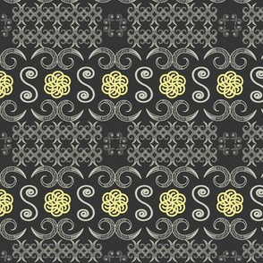 Tribal Banner in Charcoal Gray