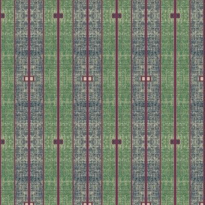 Ode to Deco - stone washed green, blue and plum stripes
