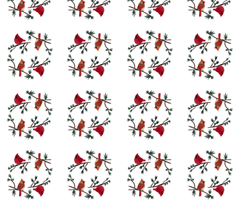 Cardinal Napkins fabric by pmegio on Spoonflower - custom fabric