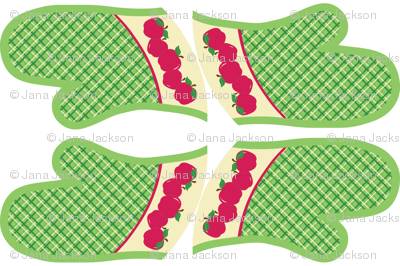 Red Apples Oven Mitts