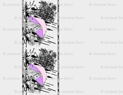 Splish  Splash border fabric