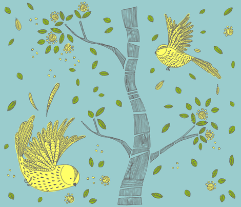 Spring Time Flutter fabric by beckylong10 on Spoonflower - custom fabric