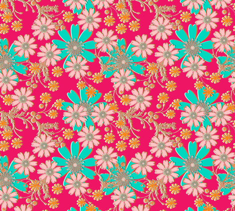 Colorburst Floral fabric by joanmclemore on Spoonflower - custom fabric