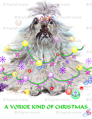 YORKIE KIND OF CHRISTMAS  SWATCH