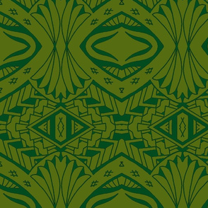 Tiki Tribal Jungle green
