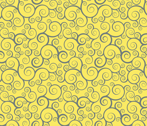 Fancy Swirls - Yellow