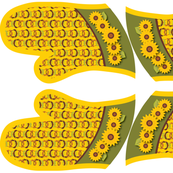 Golden Sunflowers Oven Mitts