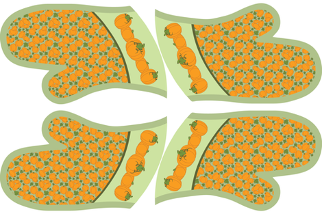 Pumpkin Patch Oven Mitts fabric by designtrends on Spoonflower - custom fabric