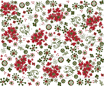 Christmas flora / white