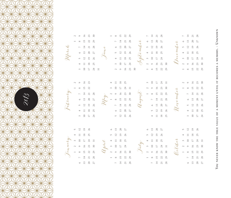 Gilded Asian Stars 2013 Calendar