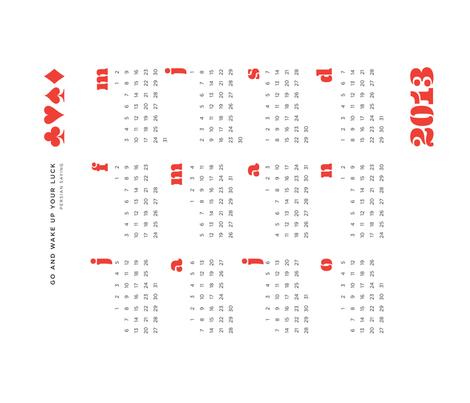Mid Century Mod 2013 Calendar