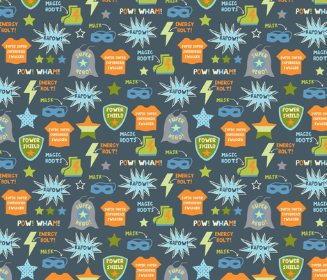 Superhero Power! fabric by amel24 on Spoonflower - custom fabric