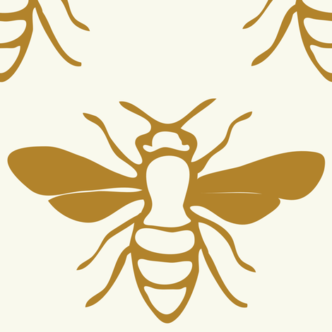 Brown Big Bee fabric by oceanpien on Spoonflower - custom fabric