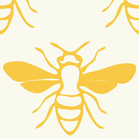 Yellow Queen Bee fabric by oceanpien on Spoonflower - custom fabric