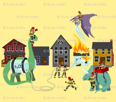 The Dinosaur and Firefighter Brigade