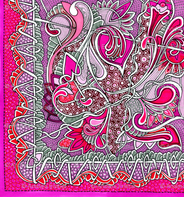 Sew and Cut Fringed napkin, scarf, or palcemat