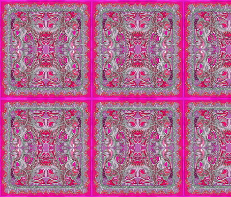 Sew and Cut Fringed napkin, scarf, or palcemat fabric by edsel2084 on Spoonflower - custom fabric