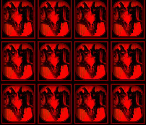 Dark Dragon Haunted Mansion fabric by winoart on Spoonflower - custom fabric