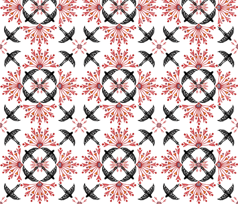 nileflowersFlock2 fabric by atomic_bloom on Spoonflower - custom fabric