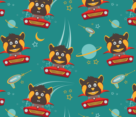 be_my_space_hero fabric by vervèr on Spoonflower - custom fabric