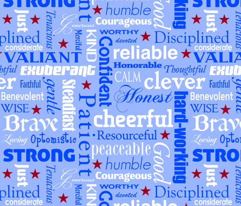 heroic in blue fabric by weavingmajor on Spoonflower - custom fabric