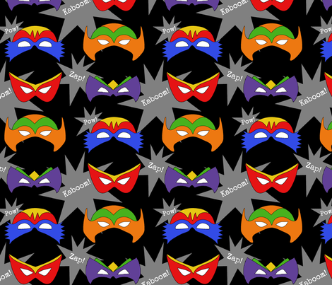Superhero Masks fabric by chelsdens on Spoonflower - custom fabric