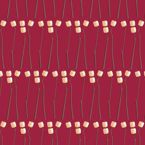 Roasting Marshmallows fabric by siya on Spoonflower - custom fabric