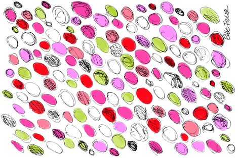 Tea Towel-Pink & Lime  dots fabric by ellieshania on Spoonflower - custom fabric
