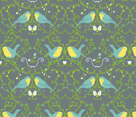 bird tapestry fabric by youngcaptive on Spoonflower - custom fabric