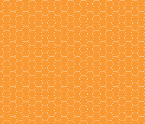 Really Orange Honeycomb fabric by oceanpien on Spoonflower - custom fabric
