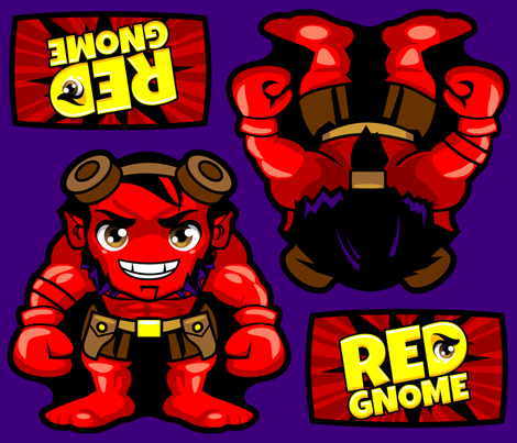 RedGnome fabric by spriteattack on Spoonflower - custom fabric