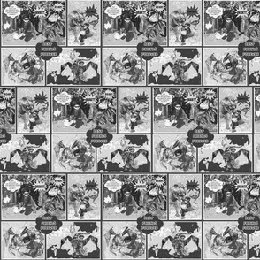 comic book Black and white smaller scale