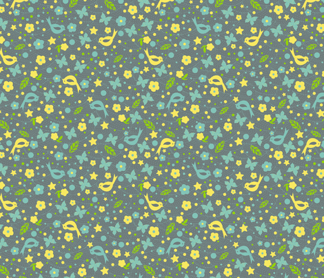 Ditsy Birds fabric by kimsa on Spoonflower - custom fabric