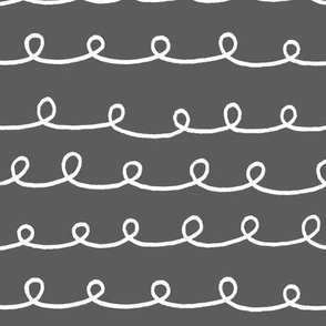 scribble stripe - large gray