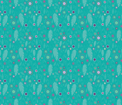 Feather chalk spots fabric by rosiesimons on Spoonflower - custom fabric