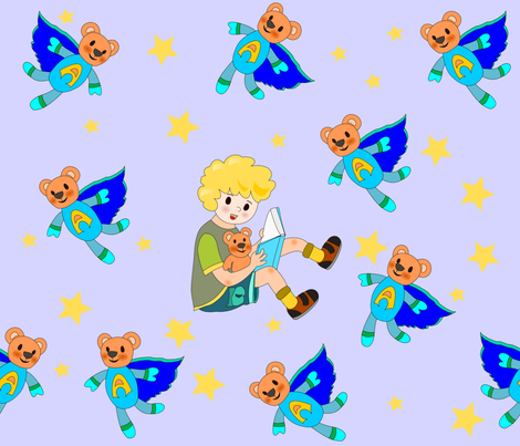 Teddy hero! fabric by nekanen_designs on Spoonflower - custom fabric