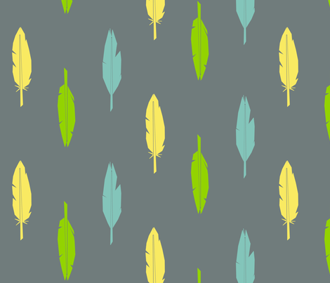 feathers-1 fabric by edlasher on Spoonflower - custom fabric