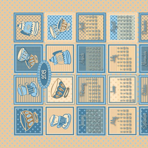  2013 cafe latte tea towel calendar
