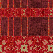 Red Ikat Threads  