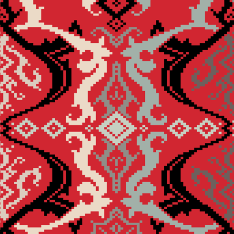 FF-12-TEX-301-Fusion_graph_Red fabric by modernprintcraft on Spoonflower - custom fabric