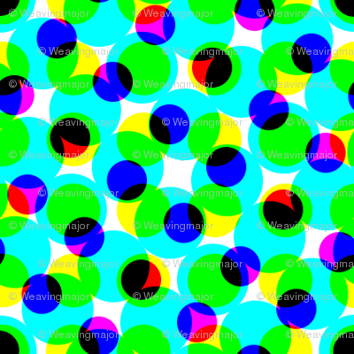 CMYK halftone dots - teal