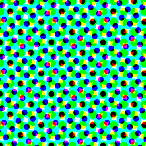 CMYK halftone dots - teal fabric by weavingmajor on Spoonflower - custom fabric